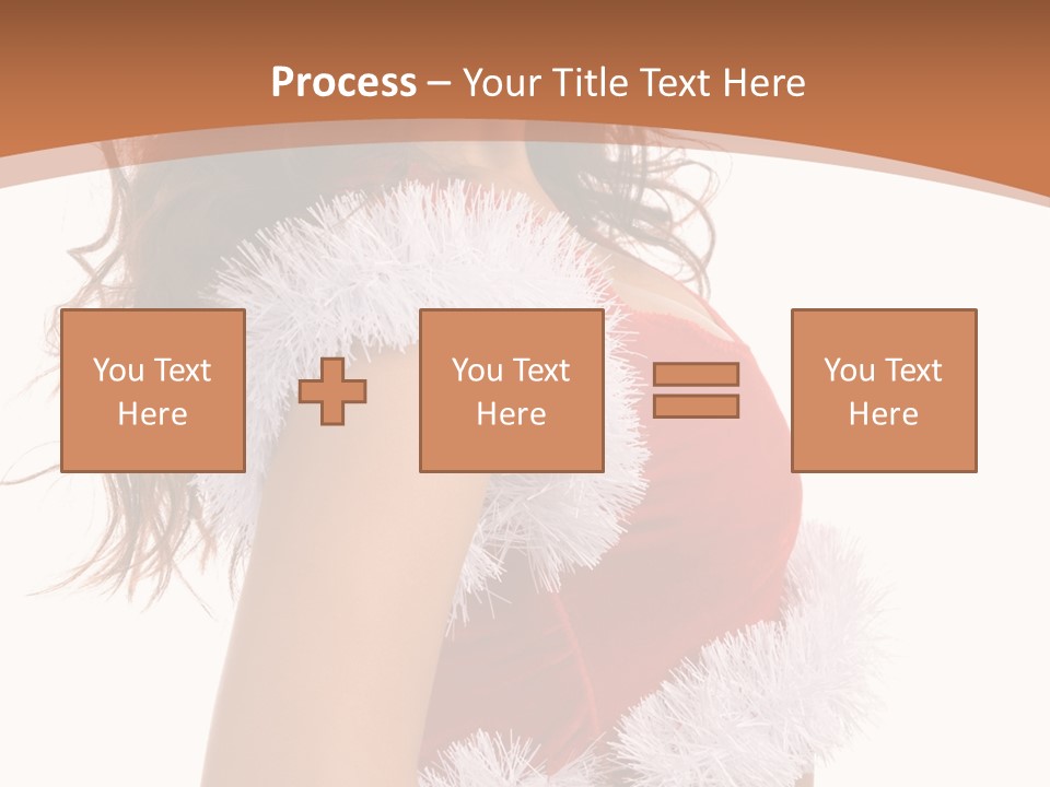 Attractive Woman Christmas PowerPoint Template