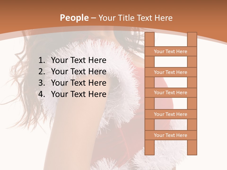 Attractive Woman Christmas PowerPoint Template