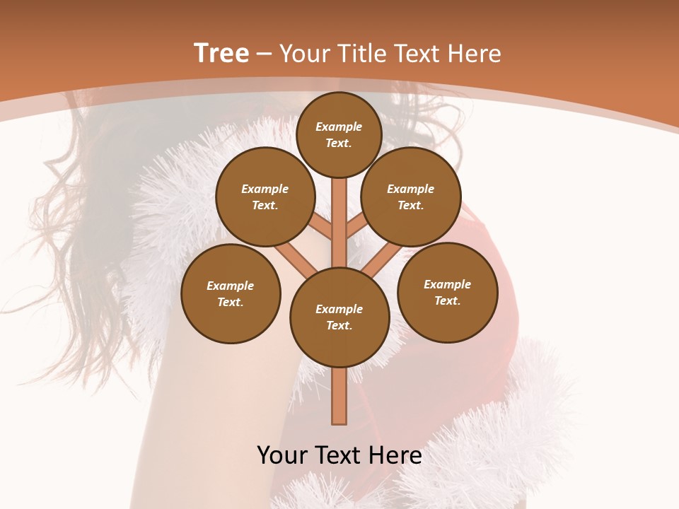 Attractive Woman Christmas PowerPoint Template