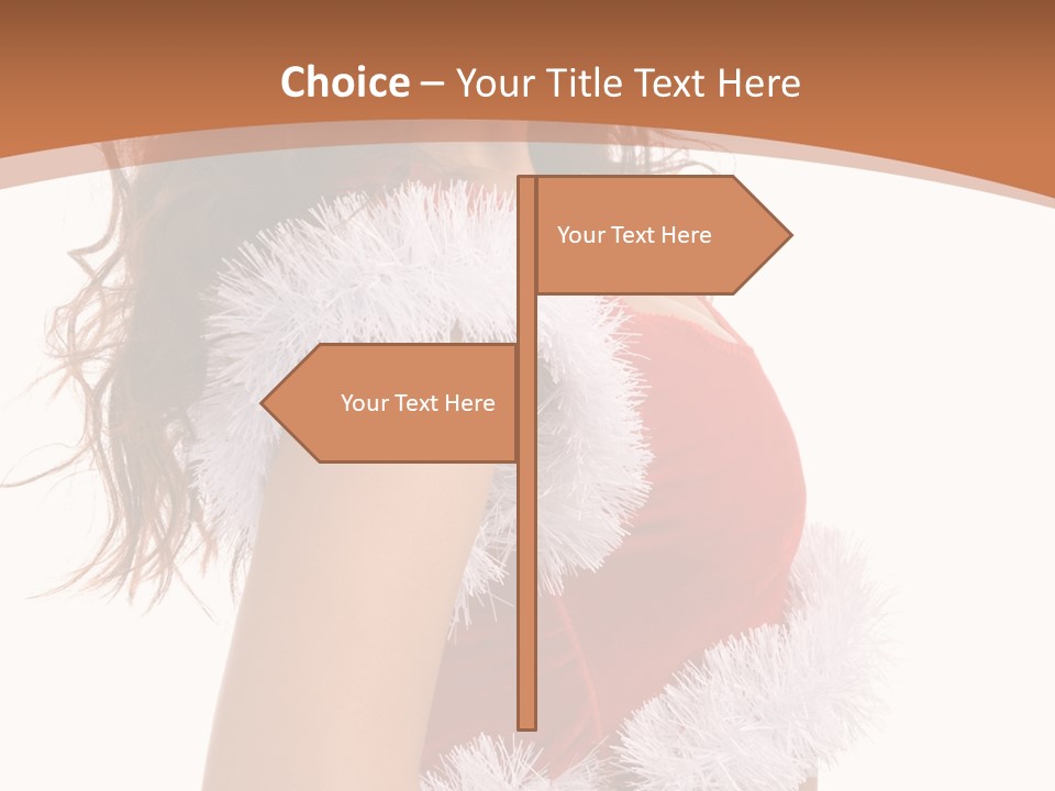 Attractive Woman Christmas PowerPoint Template