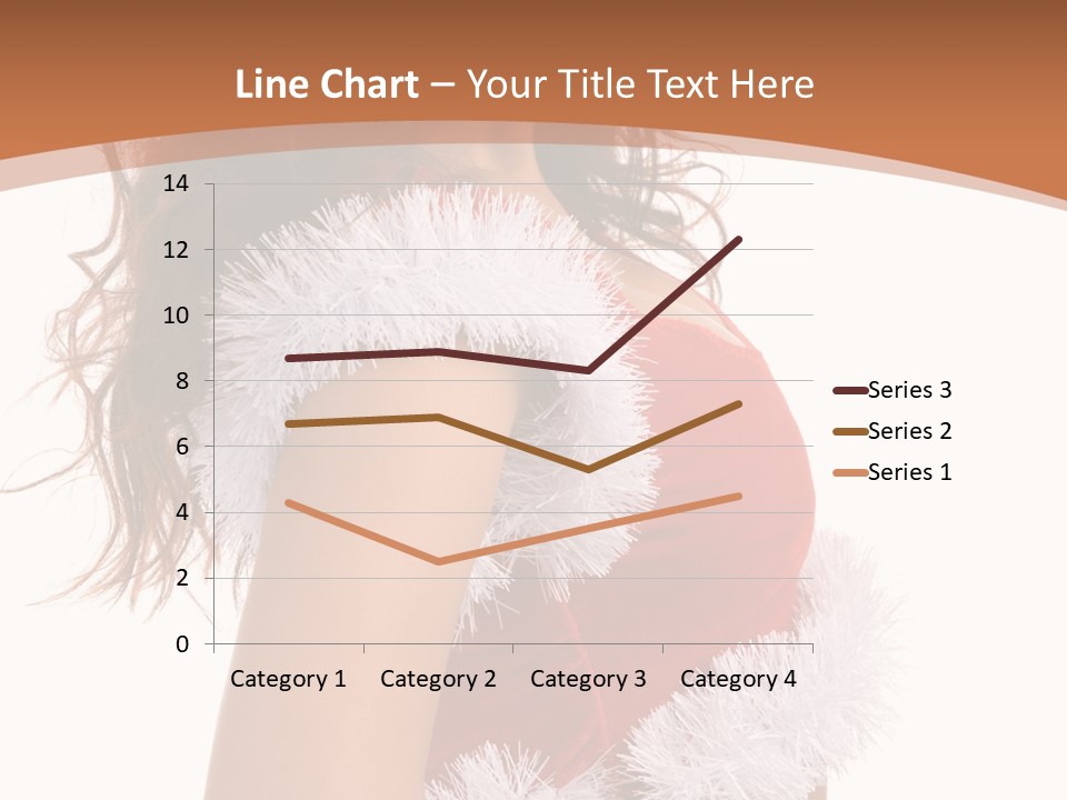Attractive Woman Christmas PowerPoint Template