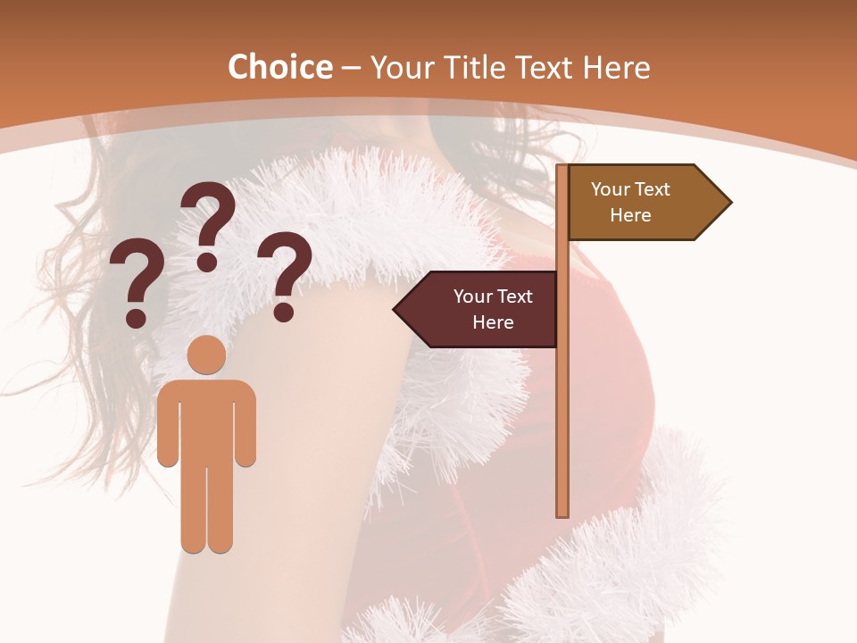 Attractive Woman Christmas PowerPoint Template