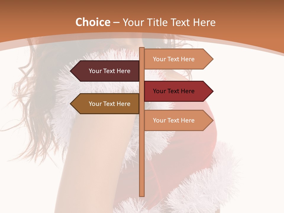 Attractive Woman Christmas PowerPoint Template