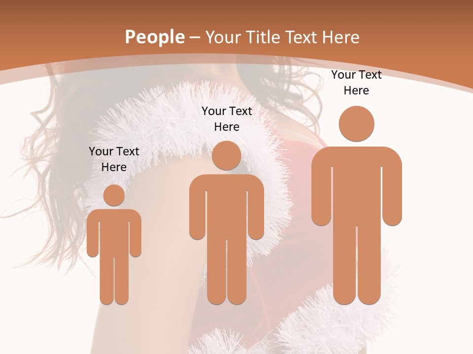 Attractive Woman Christmas PowerPoint Template