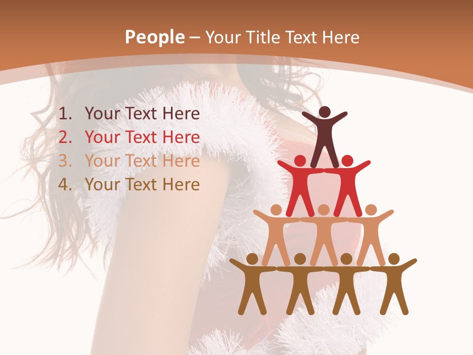 Attractive Woman Christmas PowerPoint Template