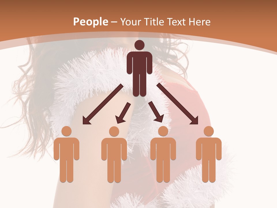 Attractive Woman Christmas PowerPoint Template