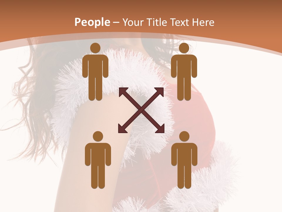 Attractive Woman Christmas PowerPoint Template