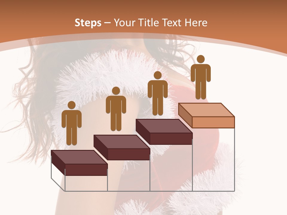 Attractive Woman Christmas PowerPoint Template