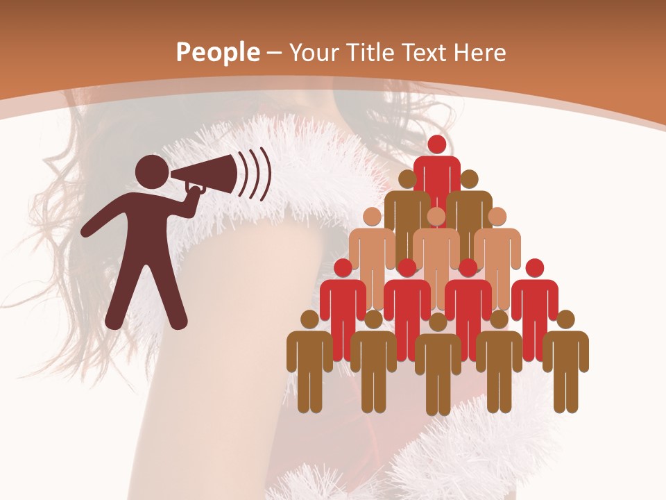 Attractive Woman Christmas PowerPoint Template