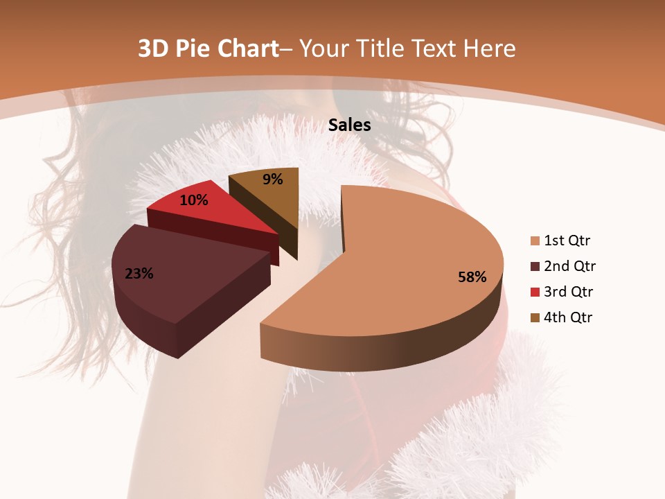 Attractive Woman Christmas PowerPoint Template