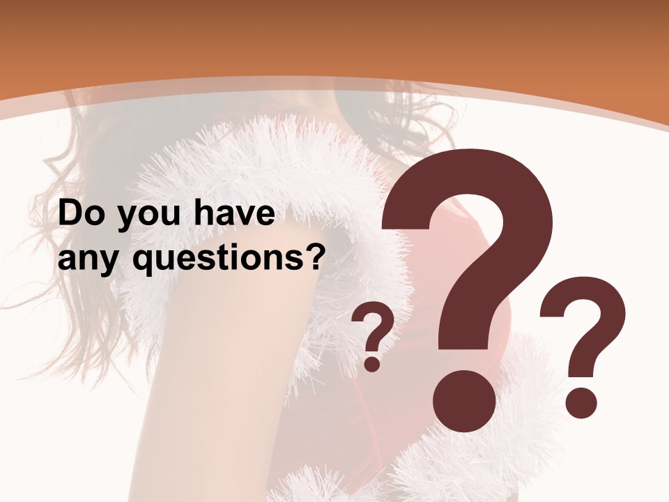 Attractive Woman Christmas PowerPoint Template