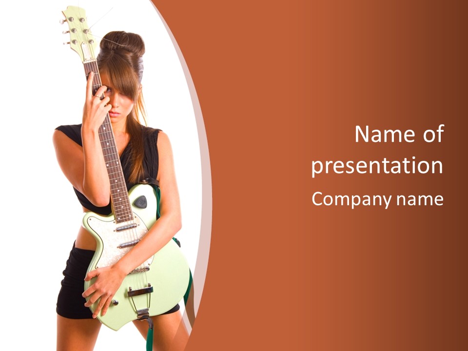 Instrument Isolated Make Up PowerPoint Template