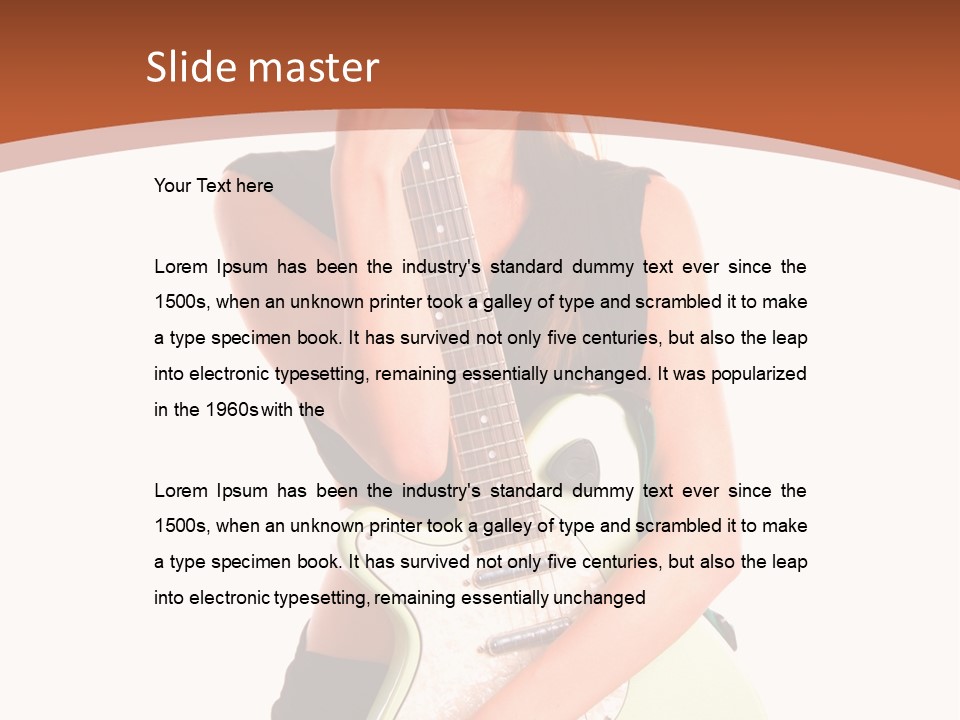 Instrument Isolated Make Up PowerPoint Template