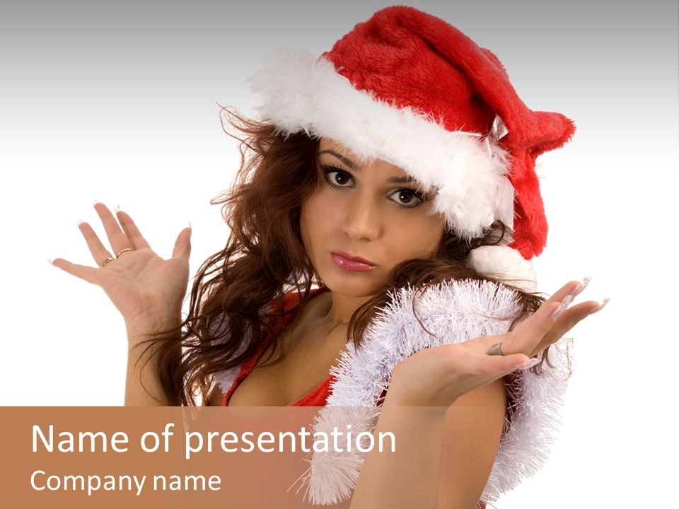 Santa Young Beautiful PowerPoint Template