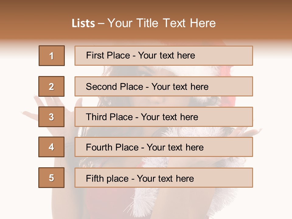 Santa Young Beautiful PowerPoint Template