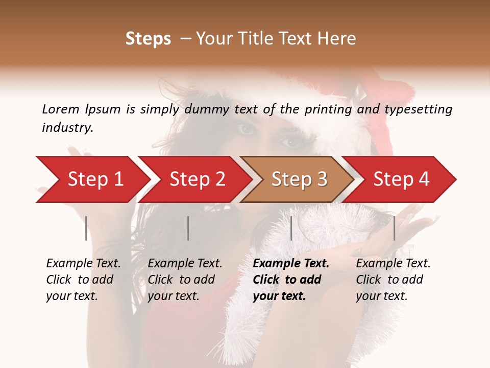 Santa Young Beautiful PowerPoint Template