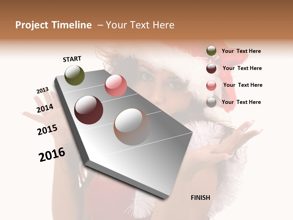 Santa Young Beautiful PowerPoint Template