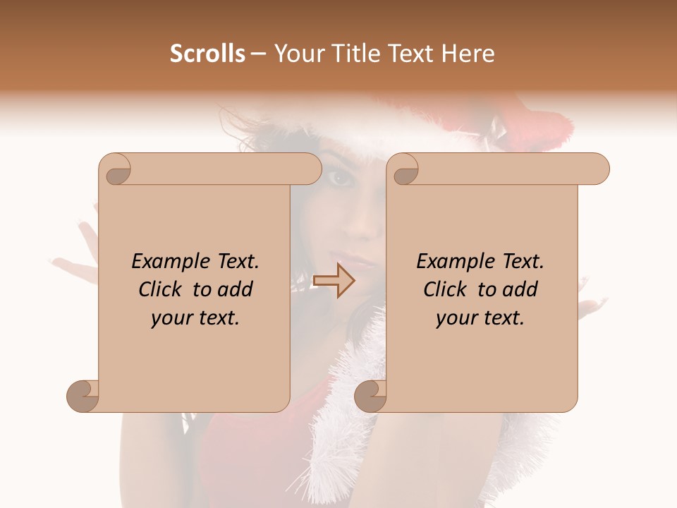Santa Young Beautiful PowerPoint Template