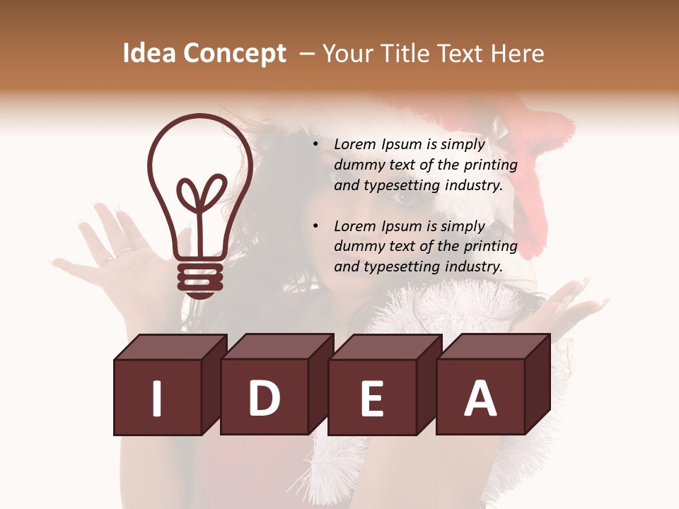 Santa Young Beautiful PowerPoint Template