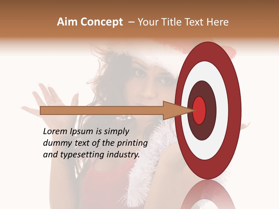 Santa Young Beautiful PowerPoint Template