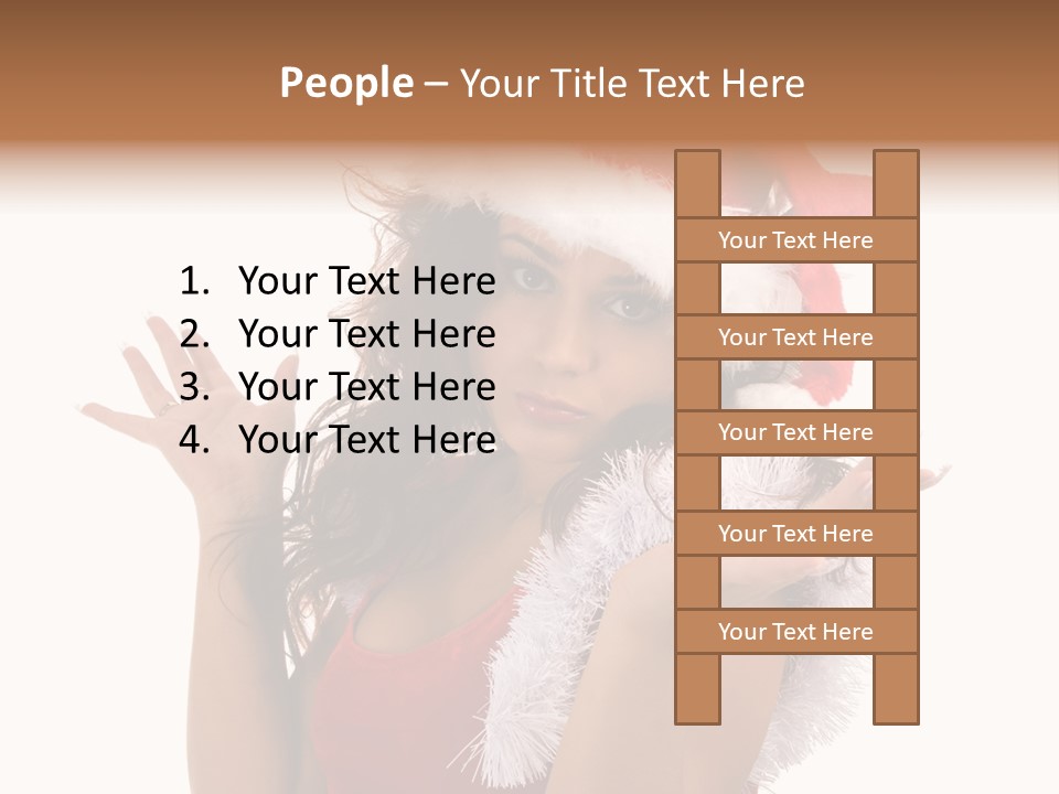 Santa Young Beautiful PowerPoint Template