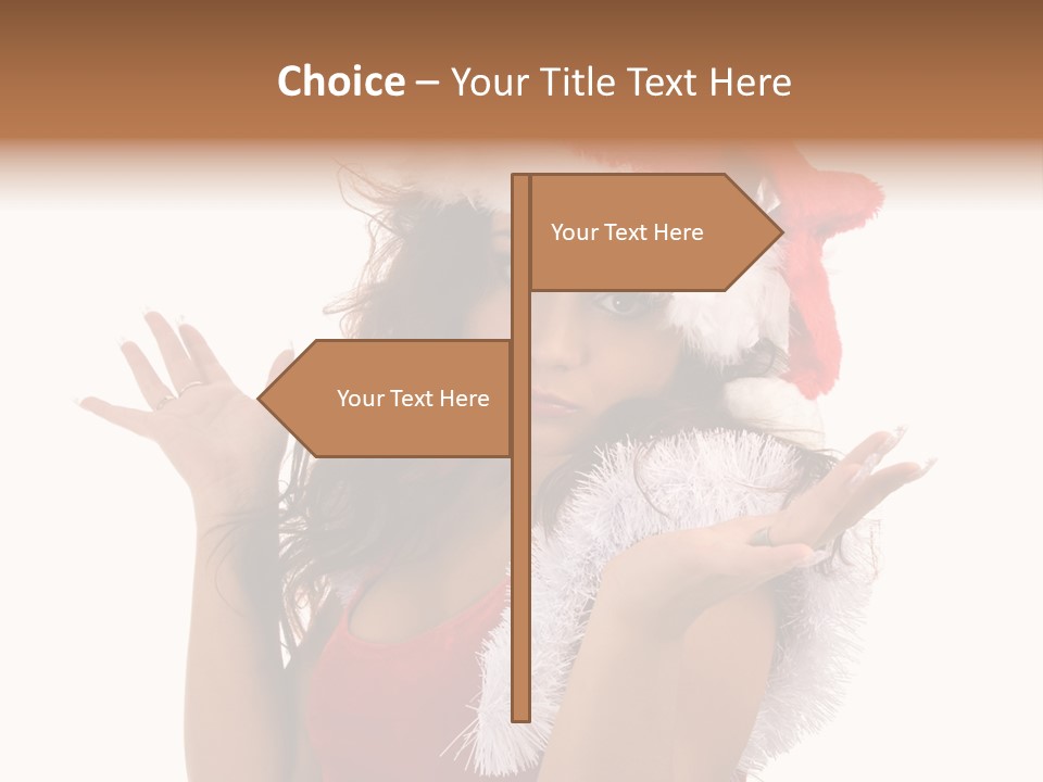 Santa Young Beautiful PowerPoint Template