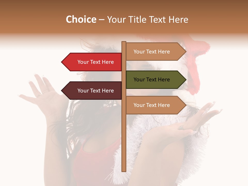 Santa Young Beautiful PowerPoint Template