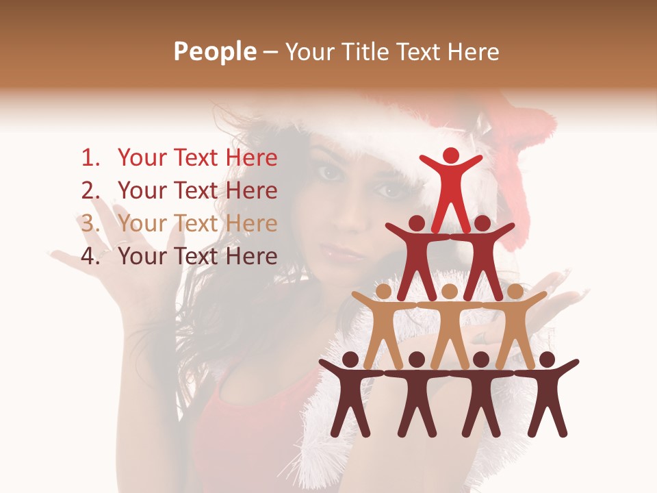 Santa Young Beautiful PowerPoint Template