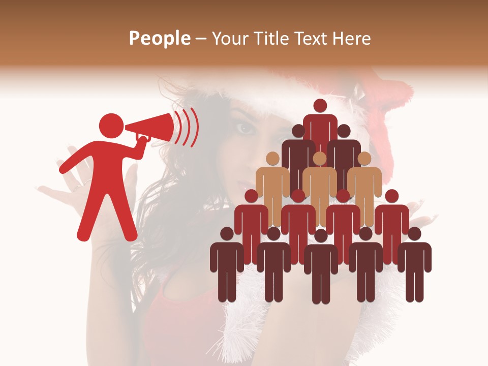 Santa Young Beautiful PowerPoint Template