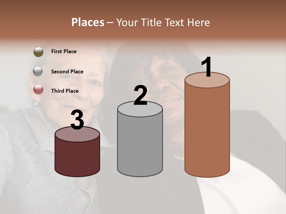 Grey Hug Elderly PowerPoint Template