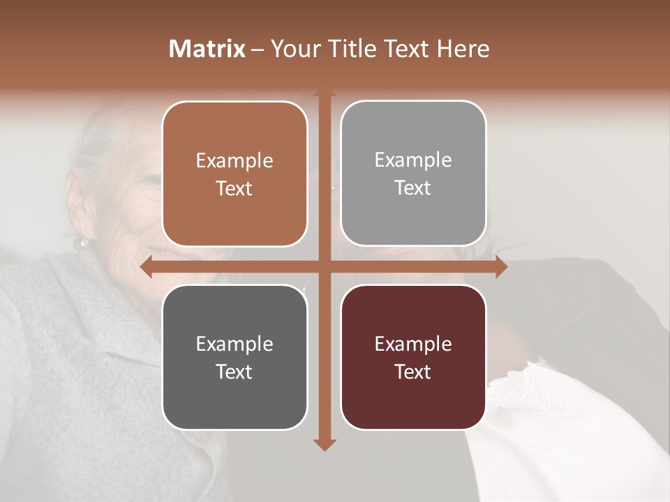 Grey Hug Elderly PowerPoint Template