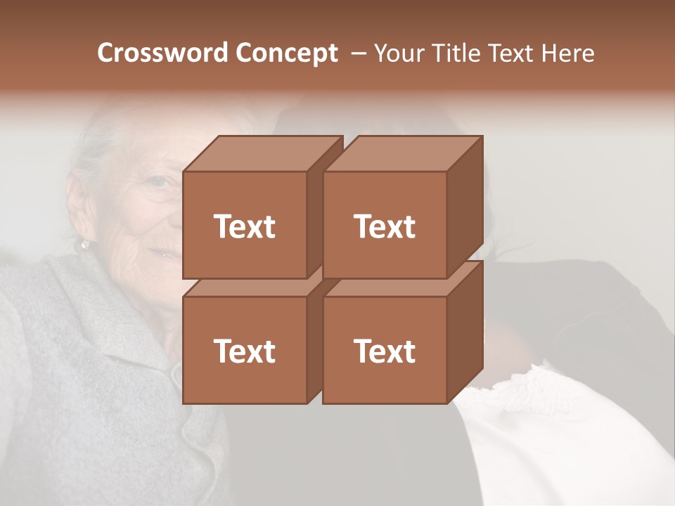 Grey Hug Elderly PowerPoint Template