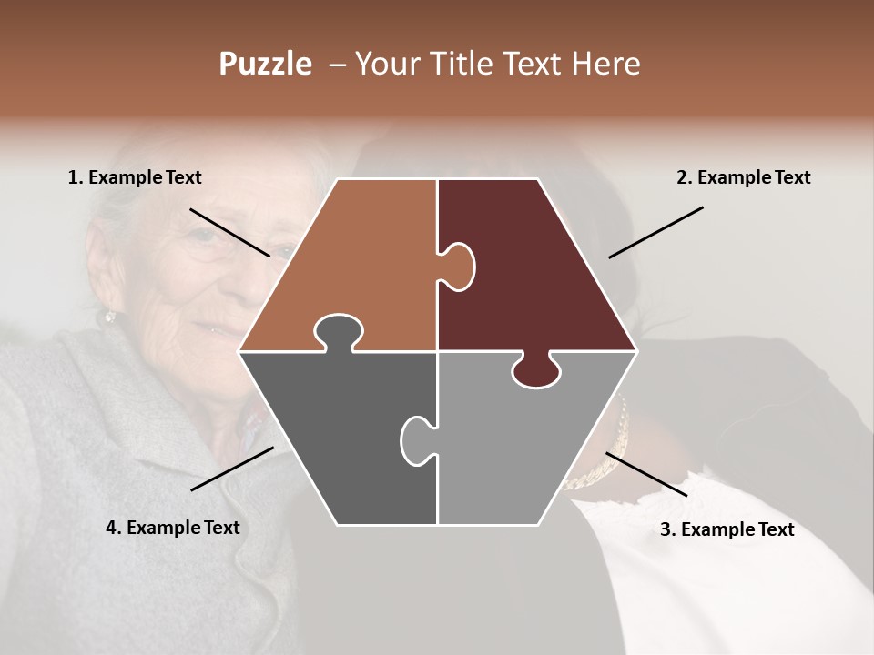 Grey Hug Elderly PowerPoint Template