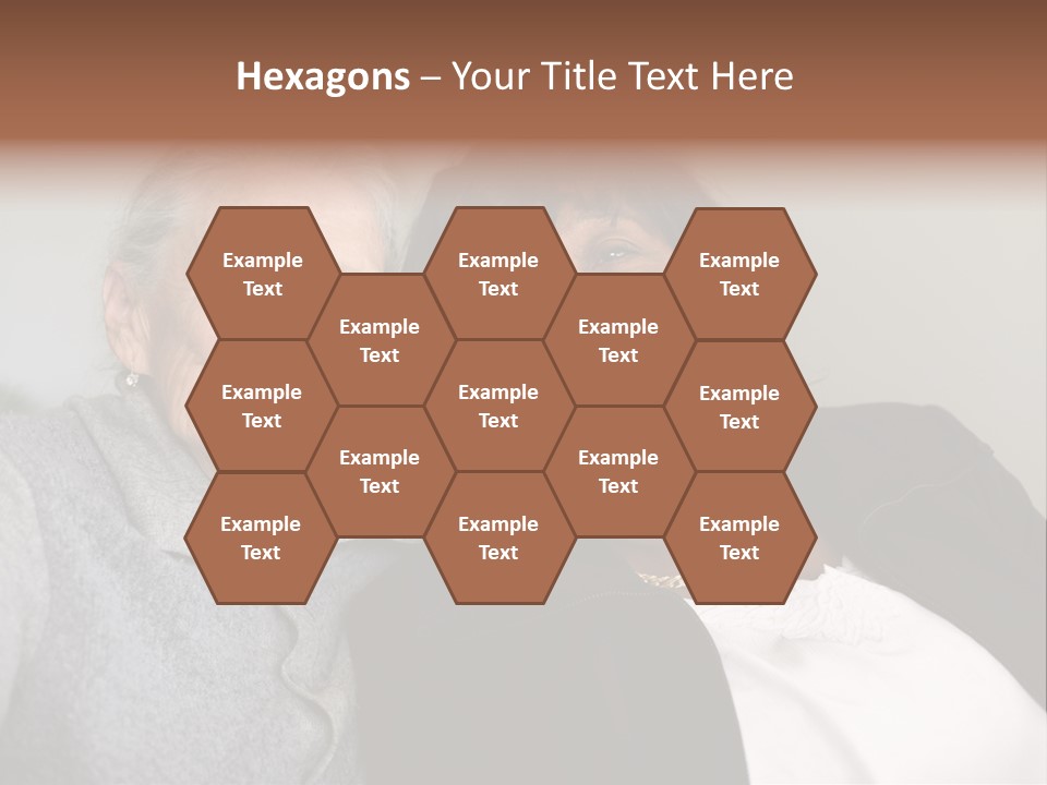 Grey Hug Elderly PowerPoint Template