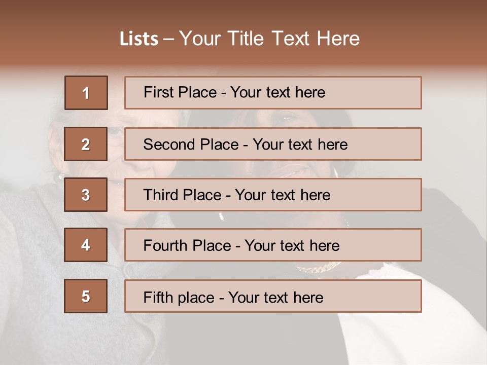 Grey Hug Elderly PowerPoint Template