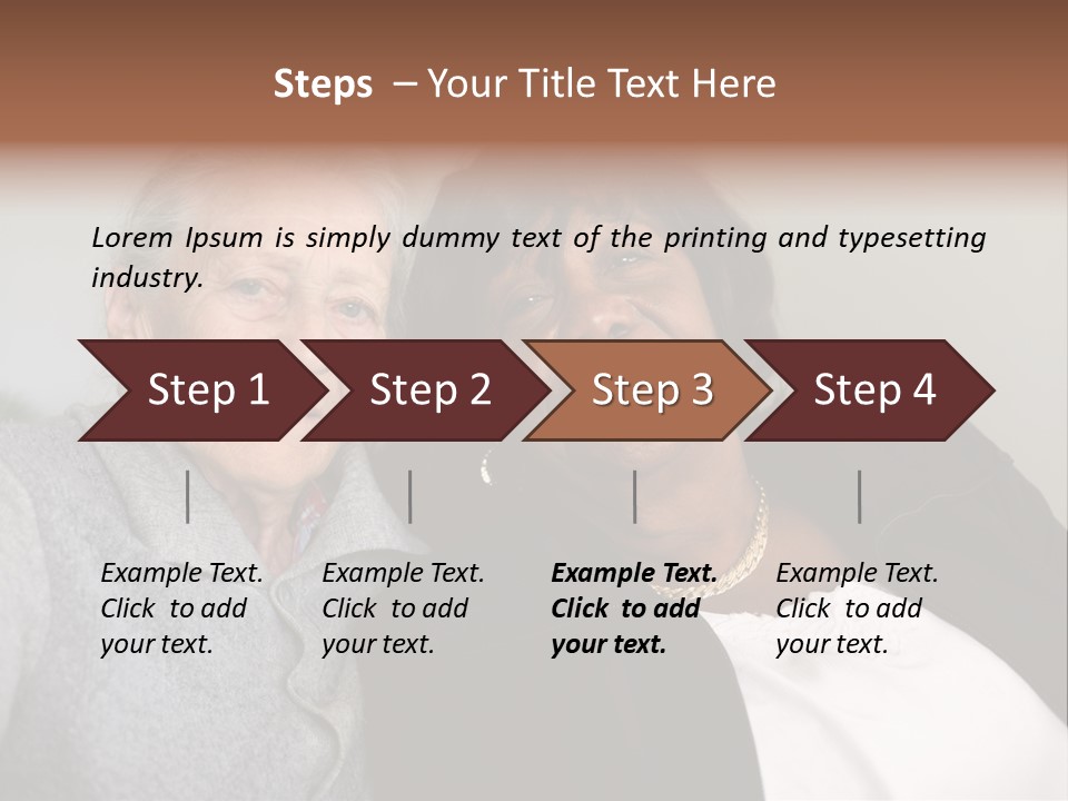 Grey Hug Elderly PowerPoint Template