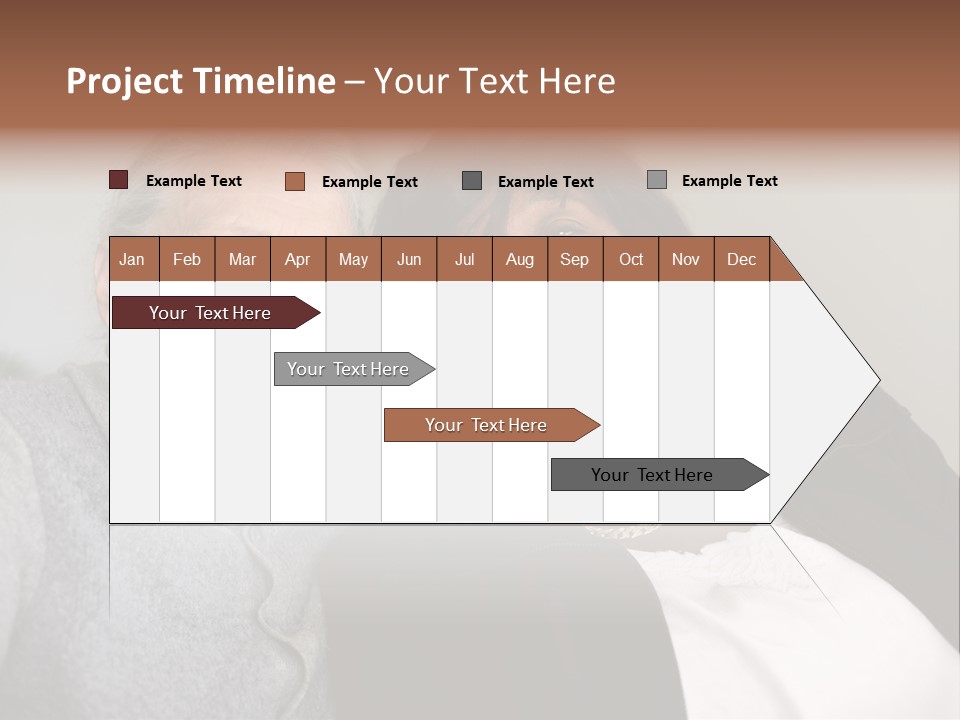 Grey Hug Elderly PowerPoint Template