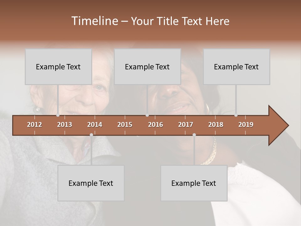 Grey Hug Elderly PowerPoint Template
