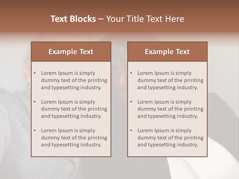 Grey Hug Elderly PowerPoint Template