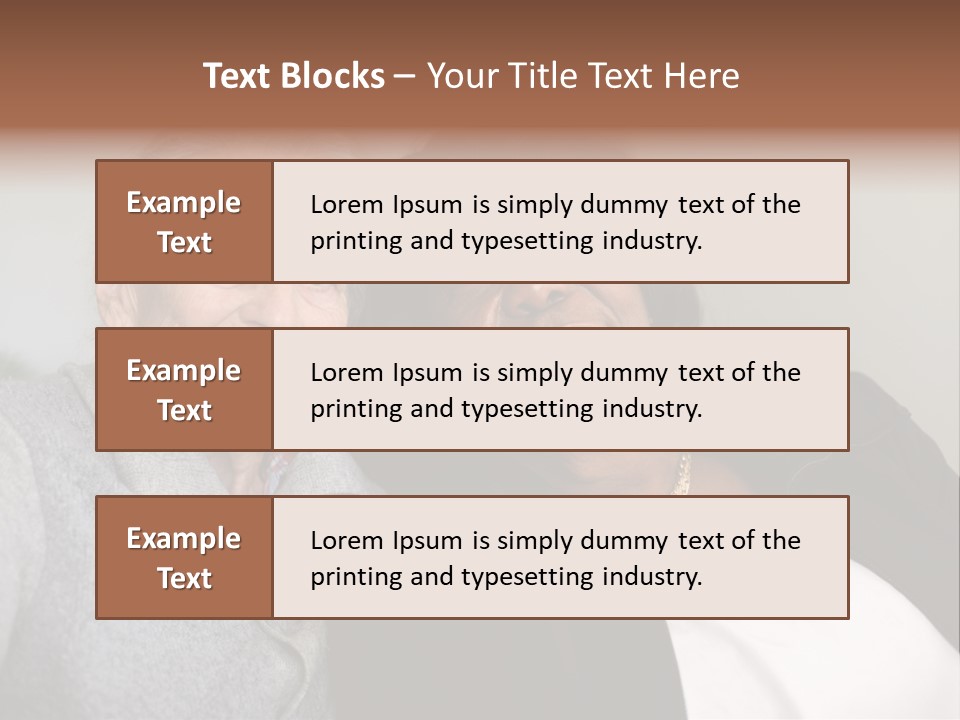 Grey Hug Elderly PowerPoint Template