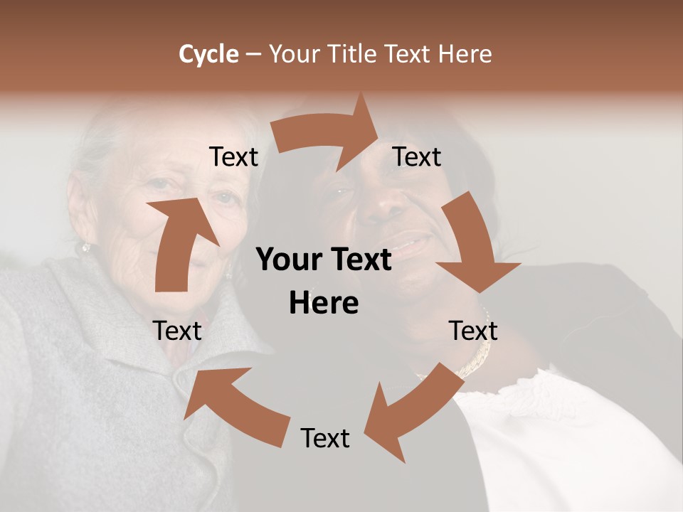 Grey Hug Elderly PowerPoint Template