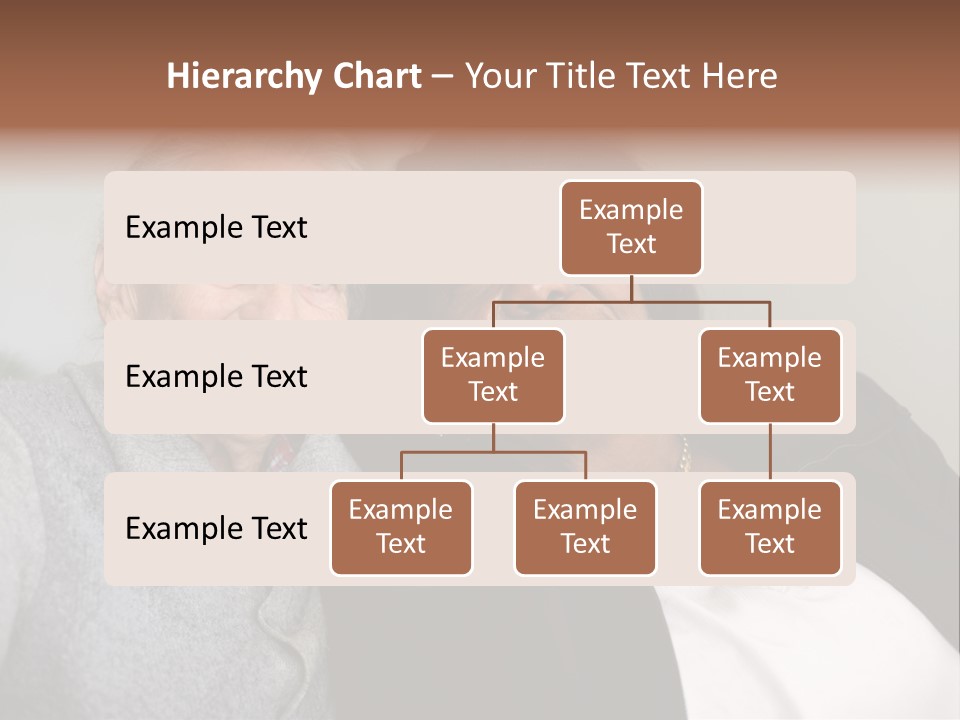 Grey Hug Elderly PowerPoint Template