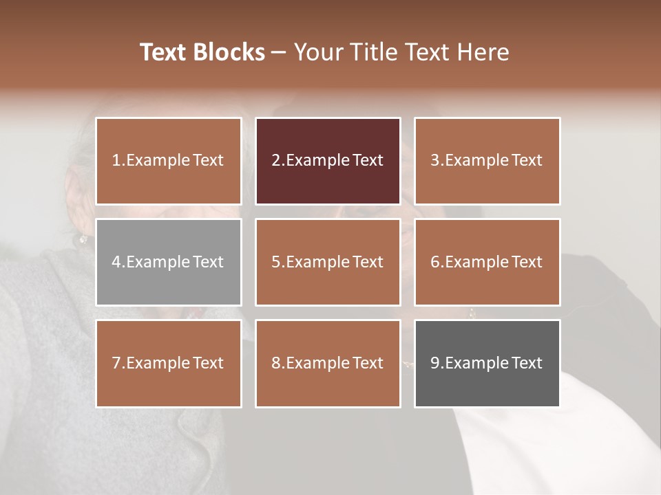 Grey Hug Elderly PowerPoint Template