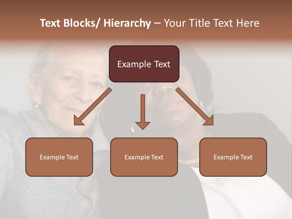 Grey Hug Elderly PowerPoint Template