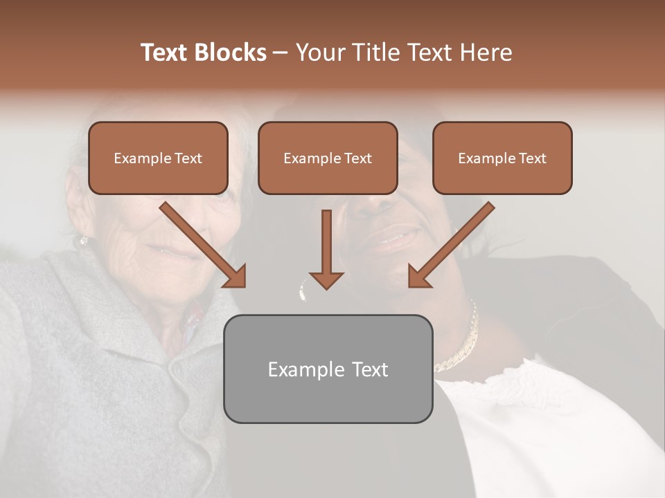 Grey Hug Elderly PowerPoint Template
