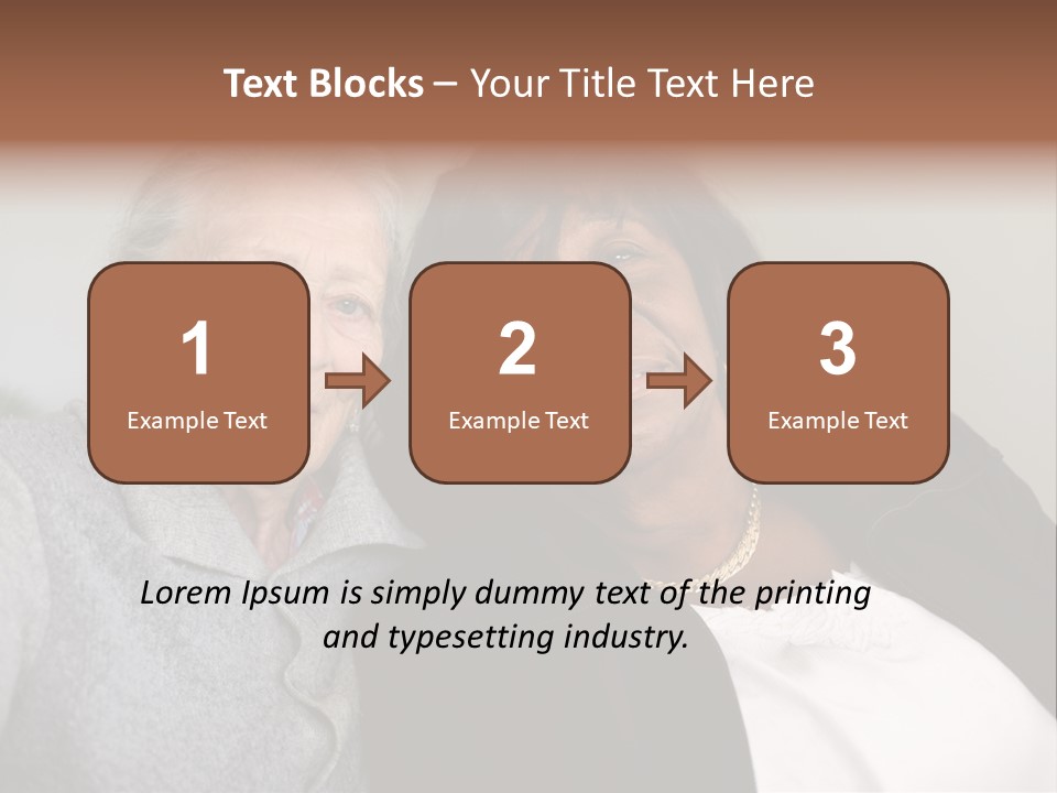 Grey Hug Elderly PowerPoint Template