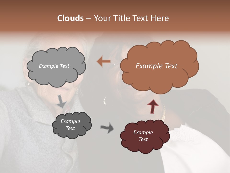 Grey Hug Elderly PowerPoint Template