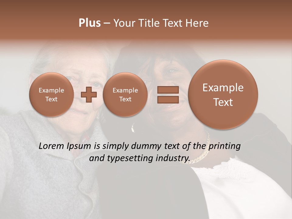 Grey Hug Elderly PowerPoint Template