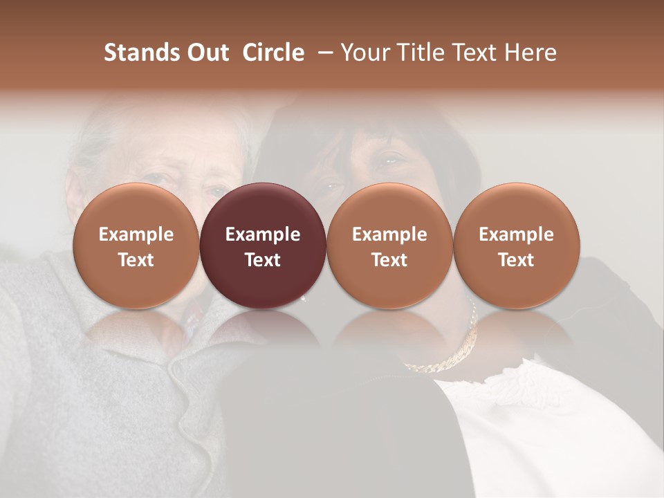 Grey Hug Elderly PowerPoint Template