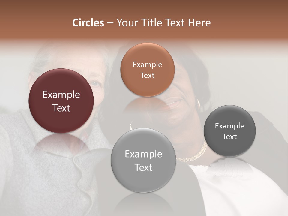 Grey Hug Elderly PowerPoint Template